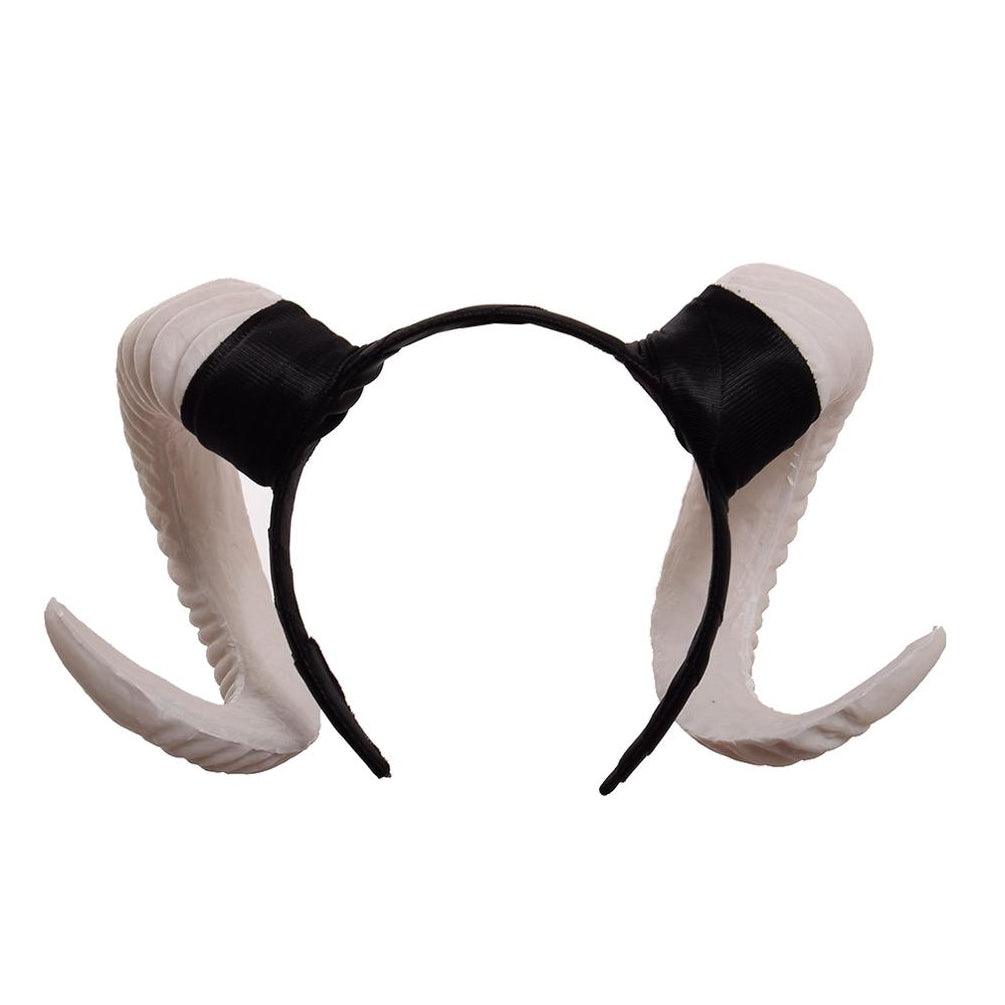 Satanic Gothic Goat Horn Headband, Interesting Halloween Costume For Women - Wonder Skull