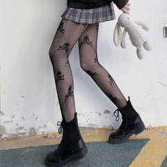 Sexy Skull Tights Women, Hottest Fishnet Stockings For Women - Wonder Skull