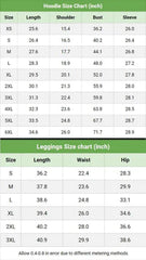 Skull Rose Lava Gothic Combo Hoodie and Leggings - Wonder Skull