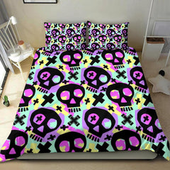 Skull Funky Boys And Girls Duvet Cover Set-Wonder Skull