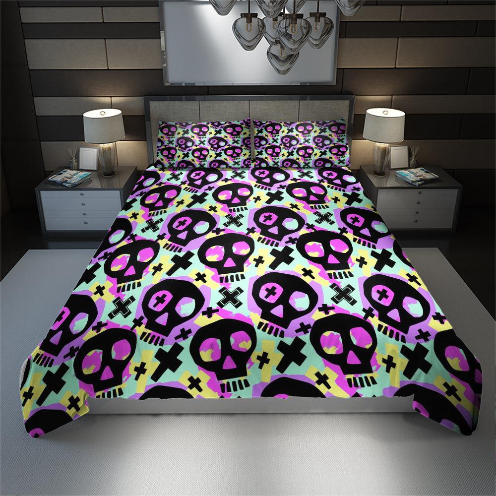 Skull Funky Boys And Girls Duvet Cover Set-Wonder Skull