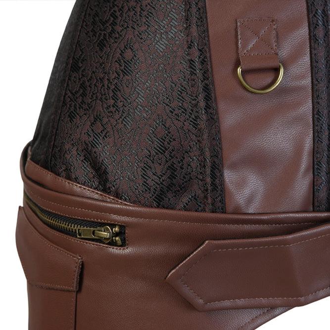 Steampunk Short Sleeve Corsets, Sexy Leather Clubwear For Women - Wonder Skull