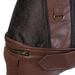 Steampunk Short Sleeve Corsets, Sexy Leather Clubwear For Women - Wonder Skull