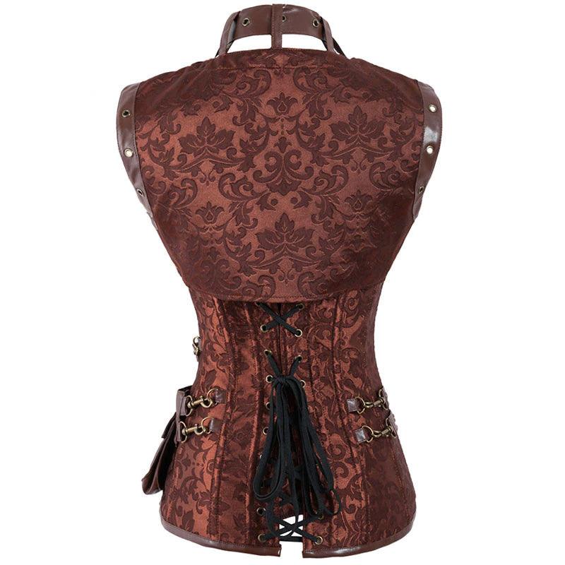 Steampunk Gothic Waist Slimming Corset, Retro Sleeveless Costume For Women - Wonder Skull