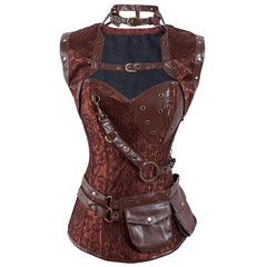Steampunk Gothic Waist Slimming Corset, Retro Sleeveless Costume For Women - Wonder Skull