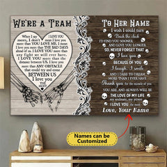 I Wish I Could Turn - Gothic Skull Personalized Horizontal Canvas - Wonder Skull