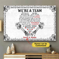 I Love You Forever - Gothic Skull Personalized Horizontal Canvas - Wonder Skull