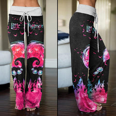Little Nightmare Pink High-waisted Straight-leg Trousers - Wonder Skull