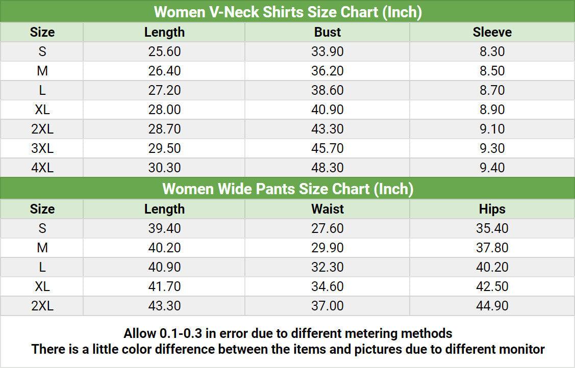 Gradiant Camo Green Skull Mom V-Neck Shirt and Wide Legs Pants - Wonder Skull