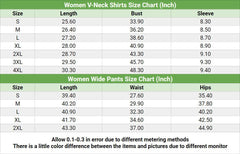 Gradiant Camo Green Skull Mom V-Neck Shirt and Wide Legs Pants - Wonder Skull