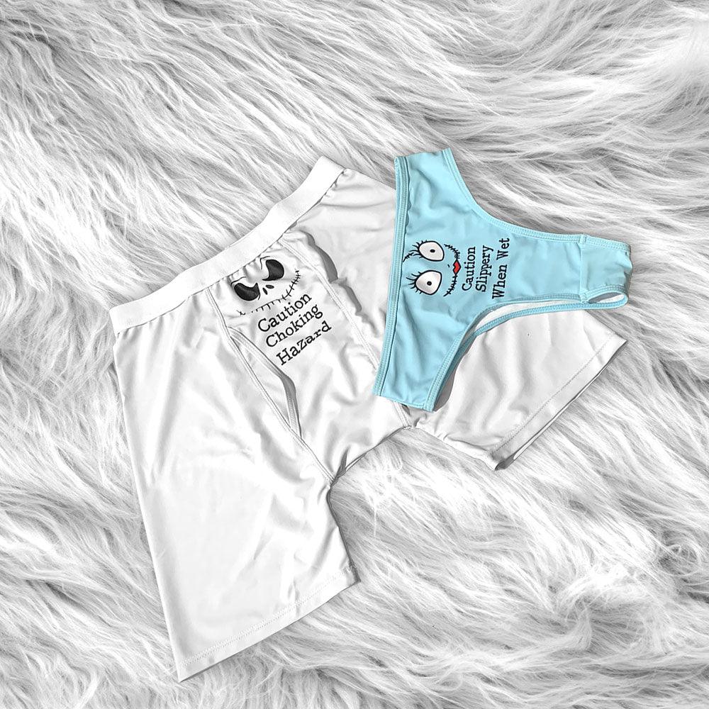 Matching Couples Underwear Gift Nightmare Funny Lovers - Wonder Skull