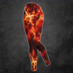 Volcano Skull Print Combo Hoodie and Leggings - Wonder Skull