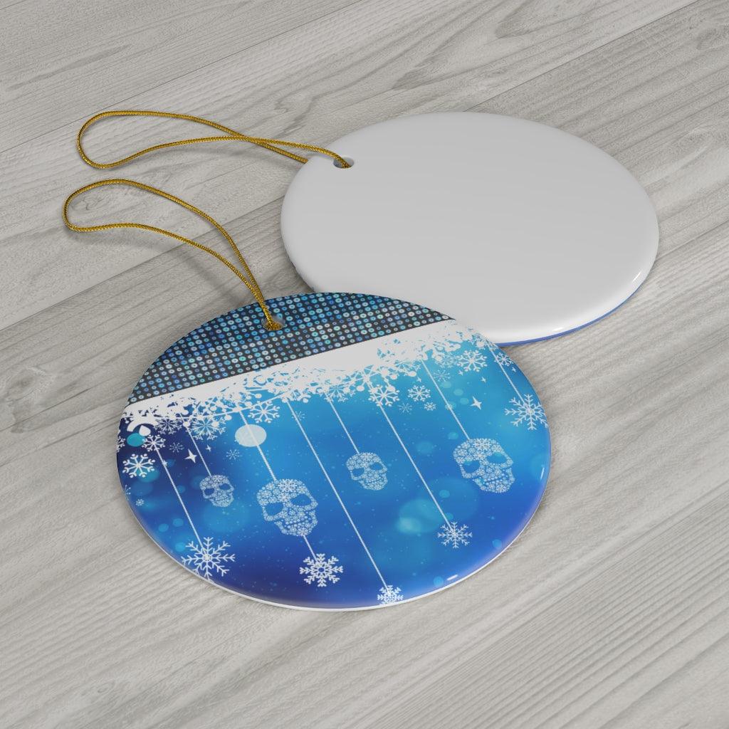 Snowflake Skull Ceramic Ornaments - Wonder Skull
