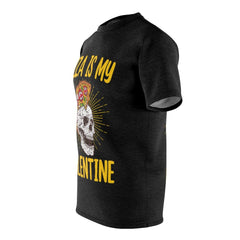 Pizza Is My Valentine - Unisex AOP Cut & Sew Tee - Wonder Skull