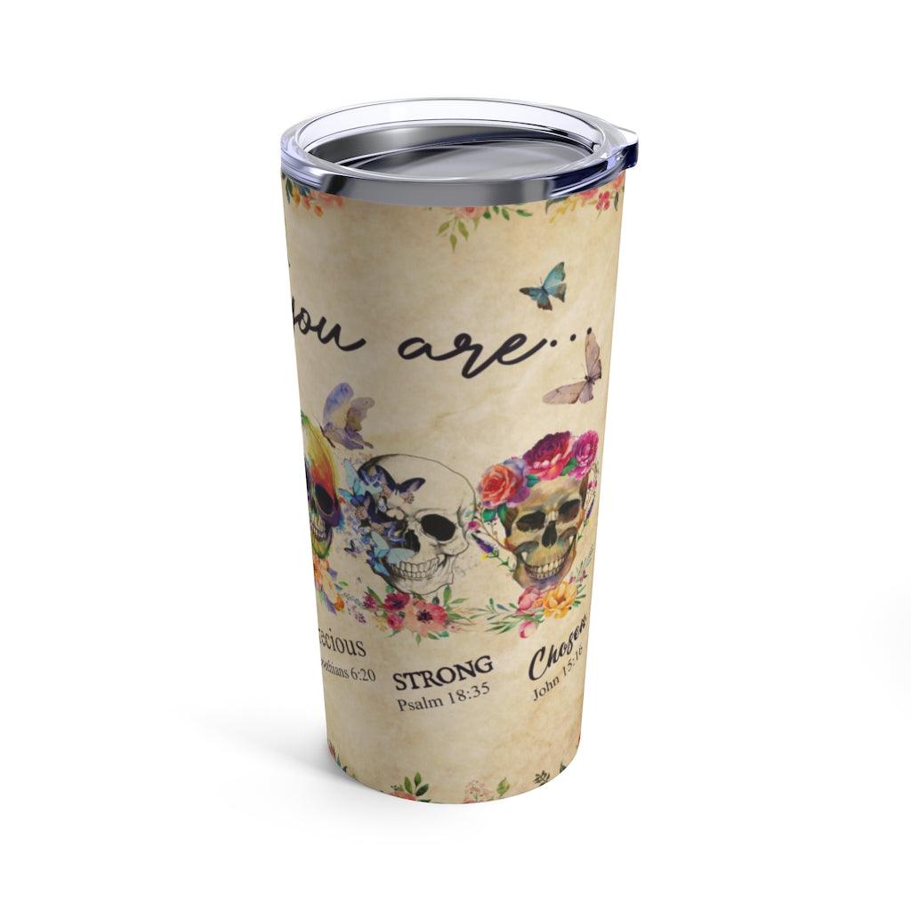 God Says You Are Tumbler 20oz - Wonder Skull