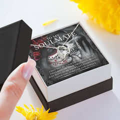To My Soulmate Forever Love Necklace with Mahogany Style Wooden Box - Wonder Skull
