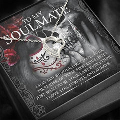 To My Soulmate Forever Love Necklace with Mahogany Style Wooden Box - Wonder Skull