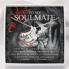 To My Soulmate Alluring Beauty Necklace with Mahogany Style Luxury Box & POD Message Card - Wonder Skull