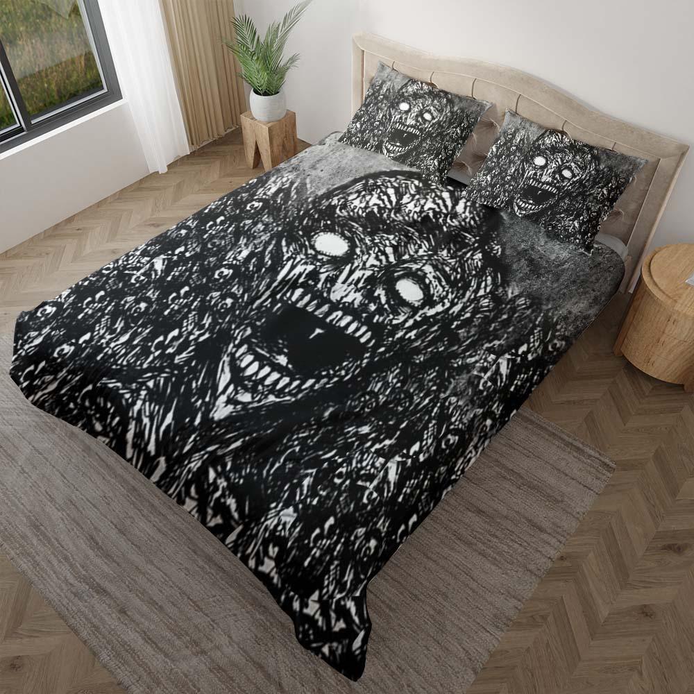 Dark Creepy Skull Duvet Cover Set - Wonder Skull