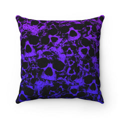 Purple Scary Skull Pattern Spun Polyester Square Pillow - Wonder Skull