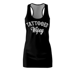 Tattooed Wifey Women's Cut & Sew Racerback Dress - Wonder Skull