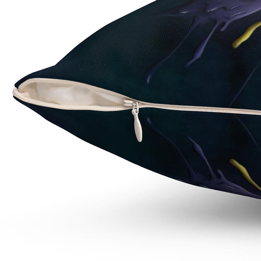 Dripping Skull Spun Polyester Square Pillow - Wonder Skull