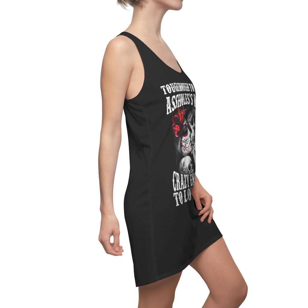 To Be An Assholes's Women's Cut & Sew Racerback Dress - Wonder Skull