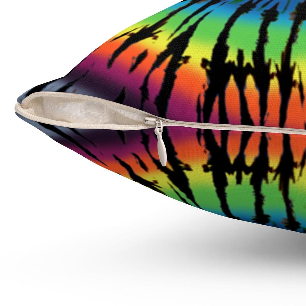 Secret Skull Tie Dye Spun Polyester Square Pillow - Wonder Skull