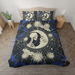 Beautiful Dark Sky Skull Duvet Cover Set - Wonder Skull