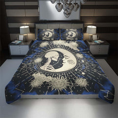 Beautiful Dark Sky Skull Duvet Cover Set - Wonder Skull