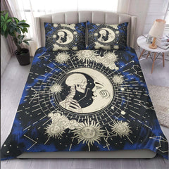 Beautiful Dark Sky Skull Duvet Cover Set - Wonder Skull