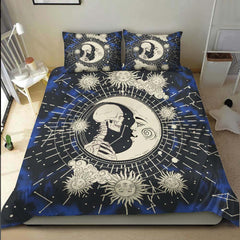 Beautiful Dark Sky Skull Duvet Cover Set - Wonder Skull