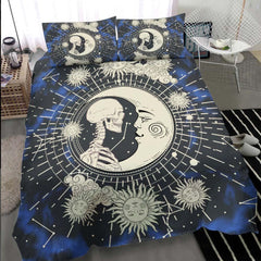 Beautiful Dark Sky Skull Duvet Cover Set - Wonder Skull