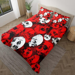 Bloody Horror Skull Pattern Duvet Cover Set - Wonder Skull
