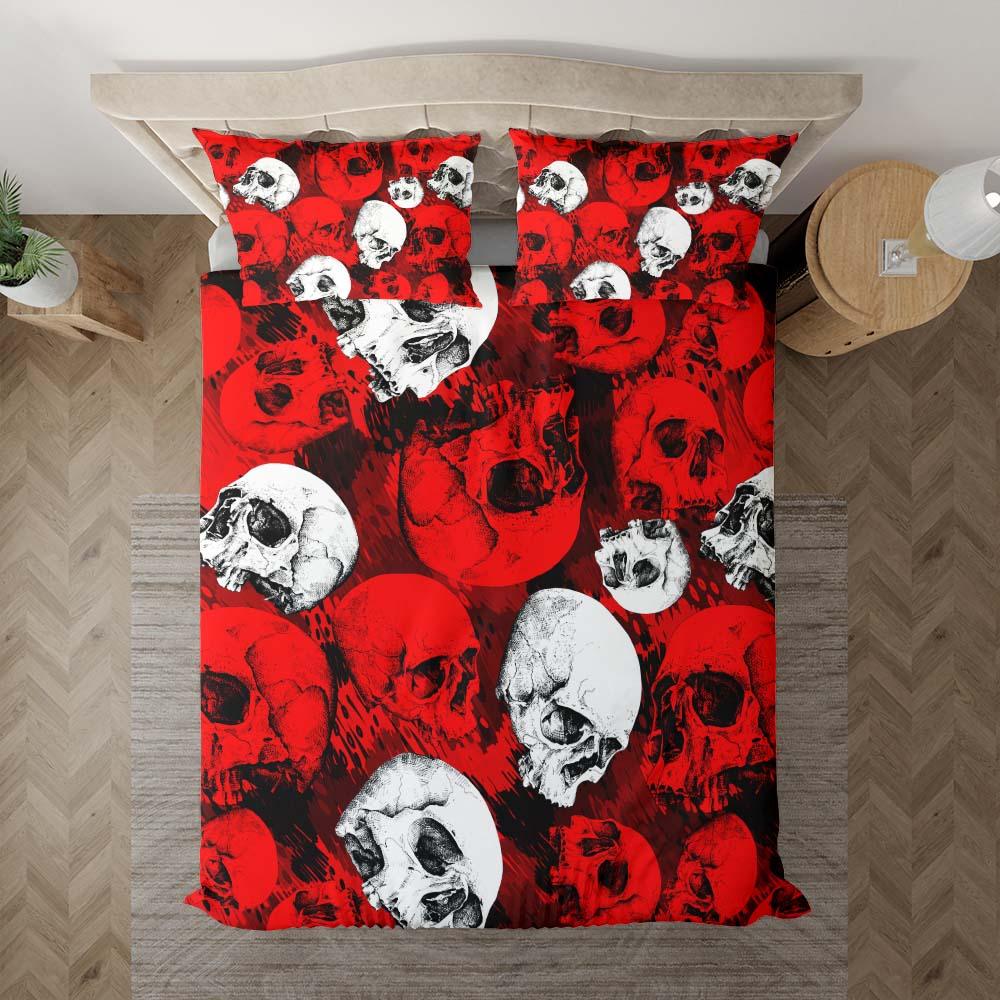 Bloody Horror Skull Pattern Duvet Cover Set - Wonder Skull