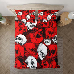Bloody Horror Skull Pattern Duvet Cover Set - Wonder Skull