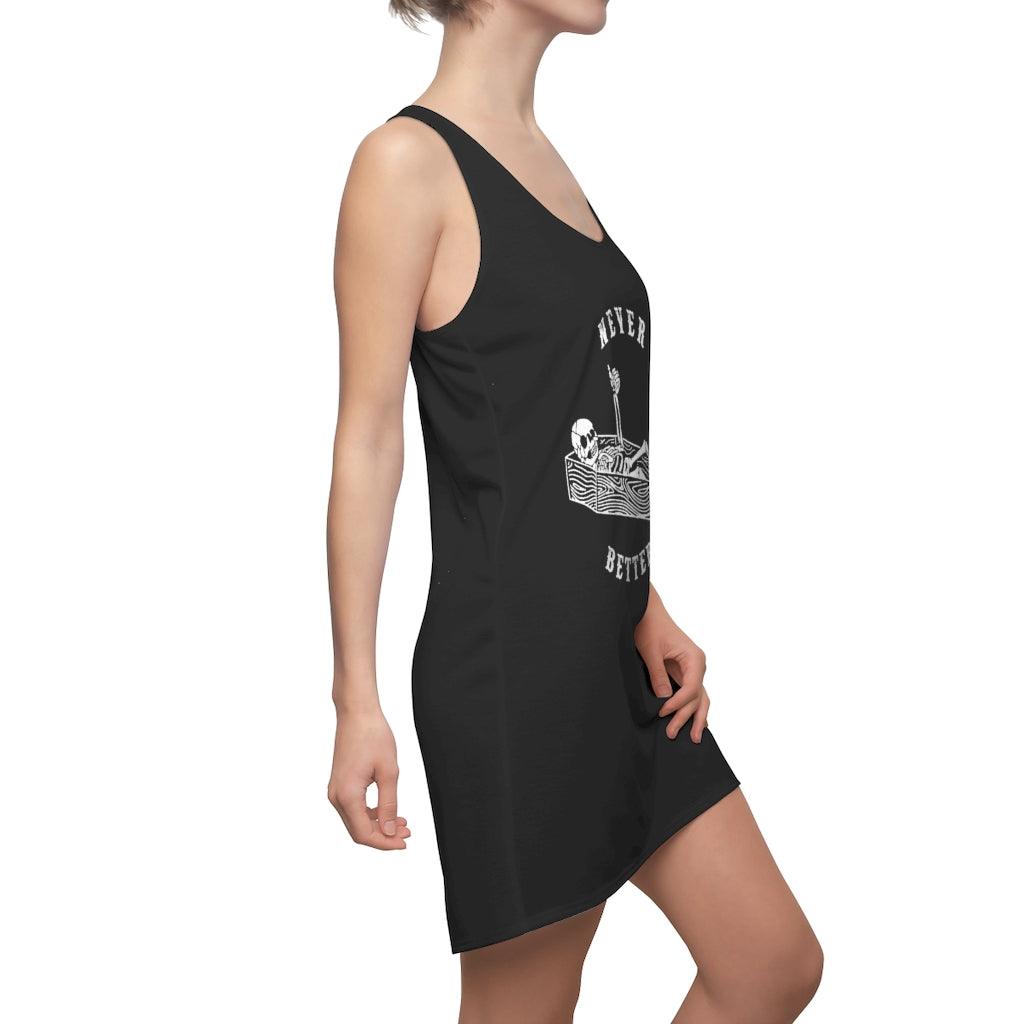 Never Better Women's Cut & Sew Racerback Dress - Wonder Skull