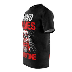 Video Games Is My Valentine - Unisex AOP Cut & Sew Tee - Wonder Skull
