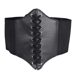 Beautiful Rose Embroidery Pattern Lace-up Corset Belt, Tied Corset Waist Belt For Women - Wonder Skull