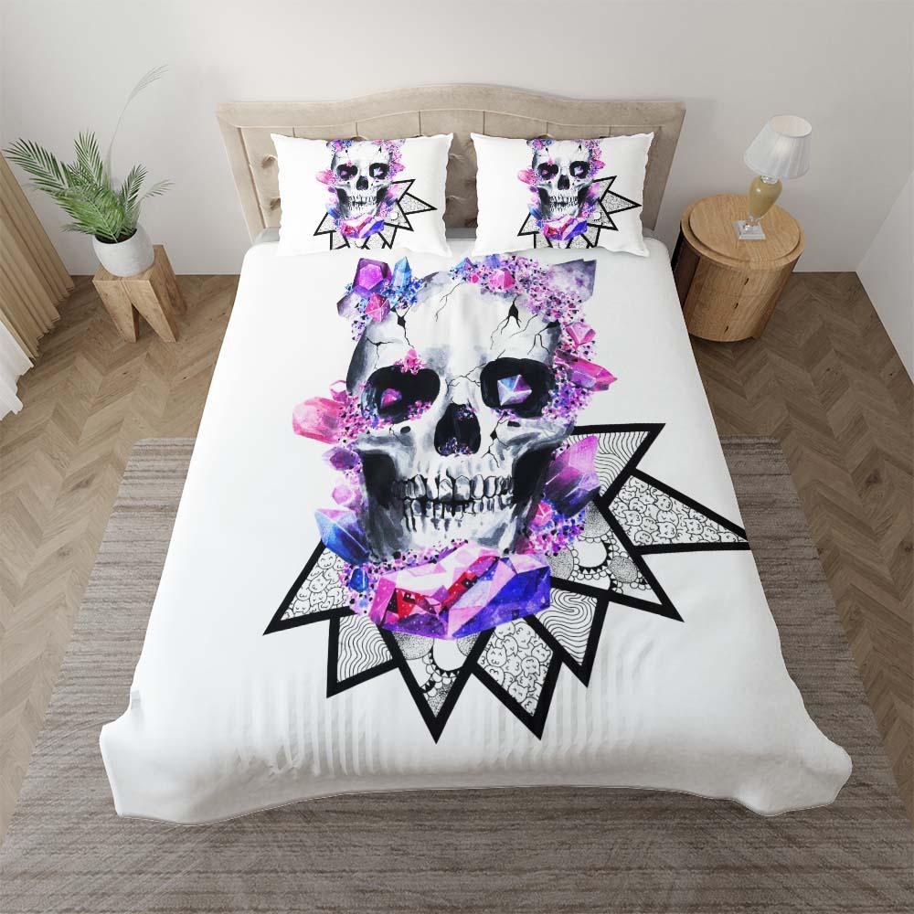 Chromatic Crystal Skull Duvet Cover Set - Wonder Skull
