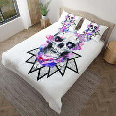 Chromatic Crystal Skull Duvet Cover Set - Wonder Skull