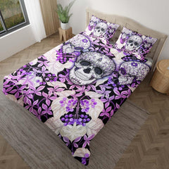 Colored Skull Plant Duvet Cover Set - Wonder Skull