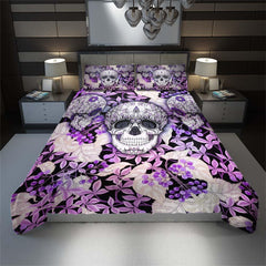 Colored Skull Plant Duvet Cover Set - Wonder Skull