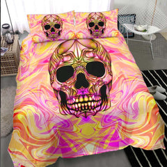 Colorful Illustration Skull Duvet Cover Set - Wonder Skull