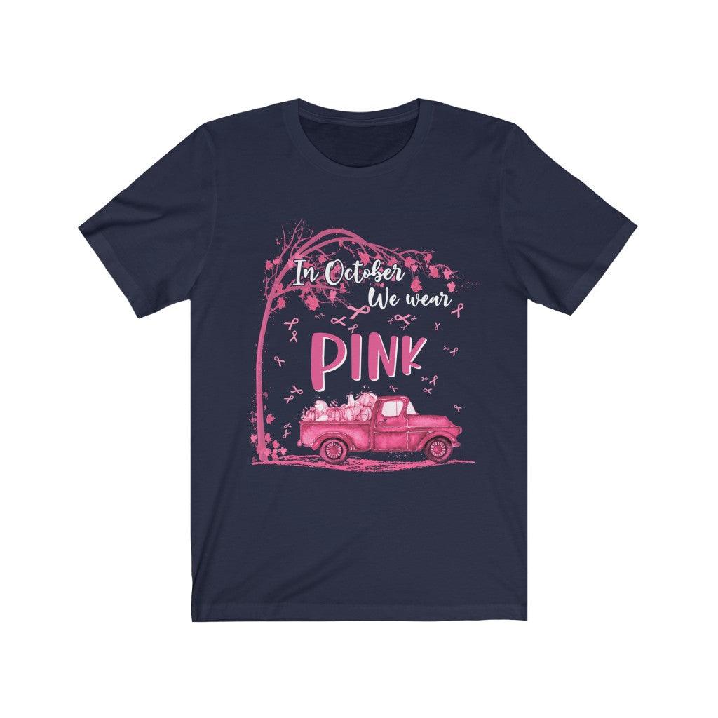 In October We Wear Pink T-Shirt - Wonder Skull