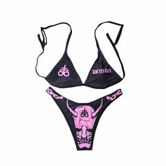 Women Gothic Bikini Swimsuit Set For Summer 2023 - Wonder Skull