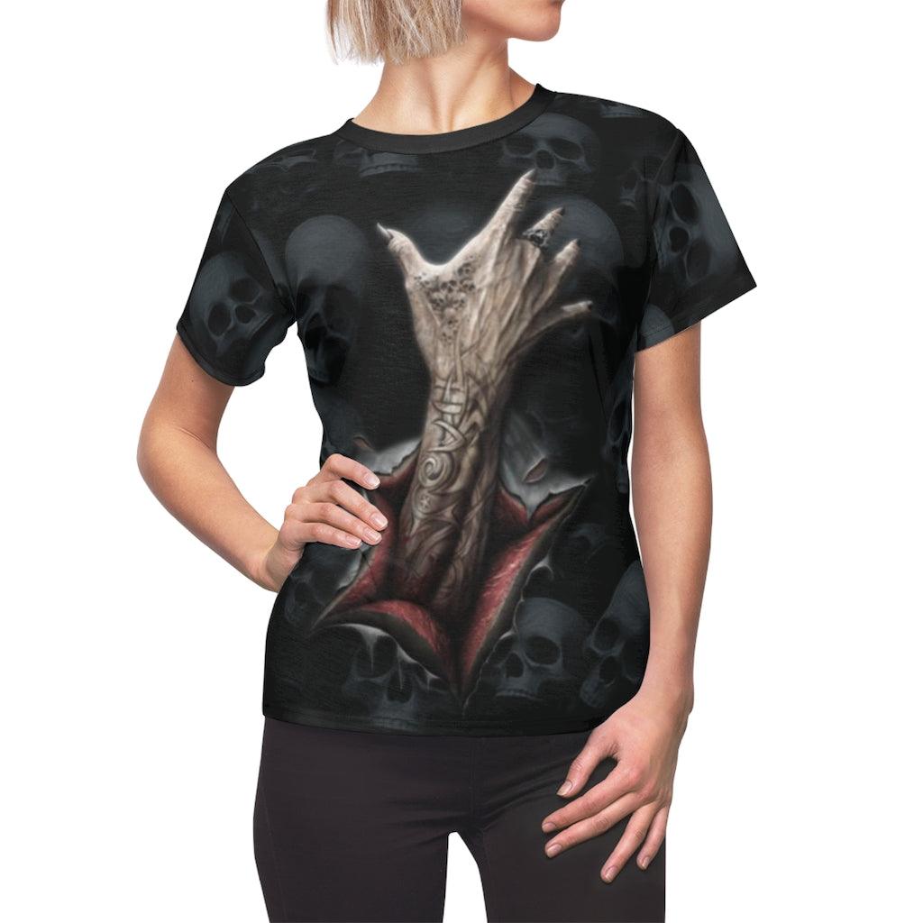 Death Hand All Over Print T-shirt For Women - Wonder Skull