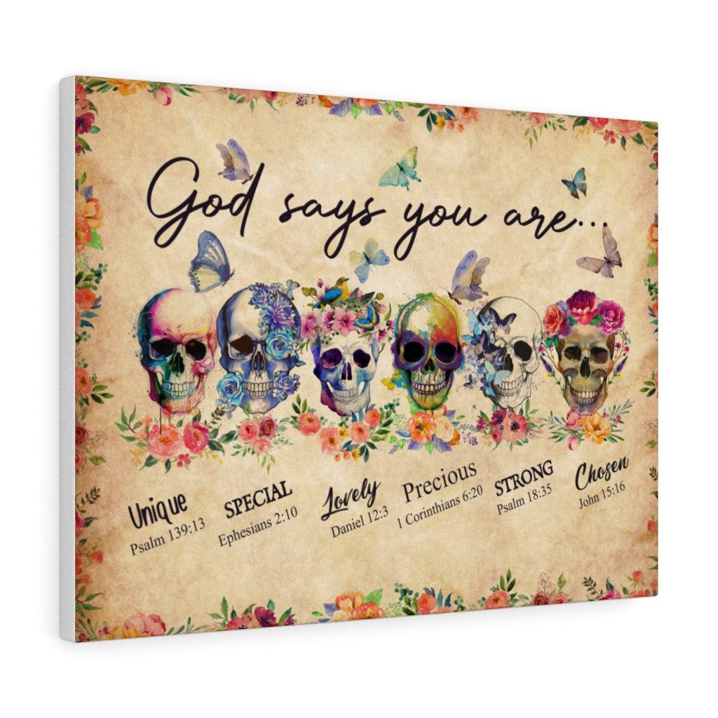 God Says You Are Canvas Gallery Wraps - Wonder Skull