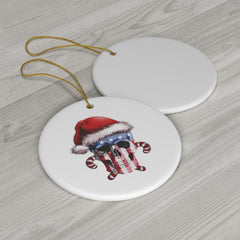 Skull Christmas Ceramic Ornaments - Wonder Skull