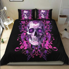 Eye-catching Ornament Skull Art Duvet Cover Set - Wonder Skull